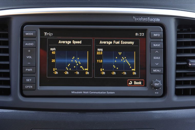 2008 Mitsubishi Lancer GTS Dash Screen Picture / Pic / Image